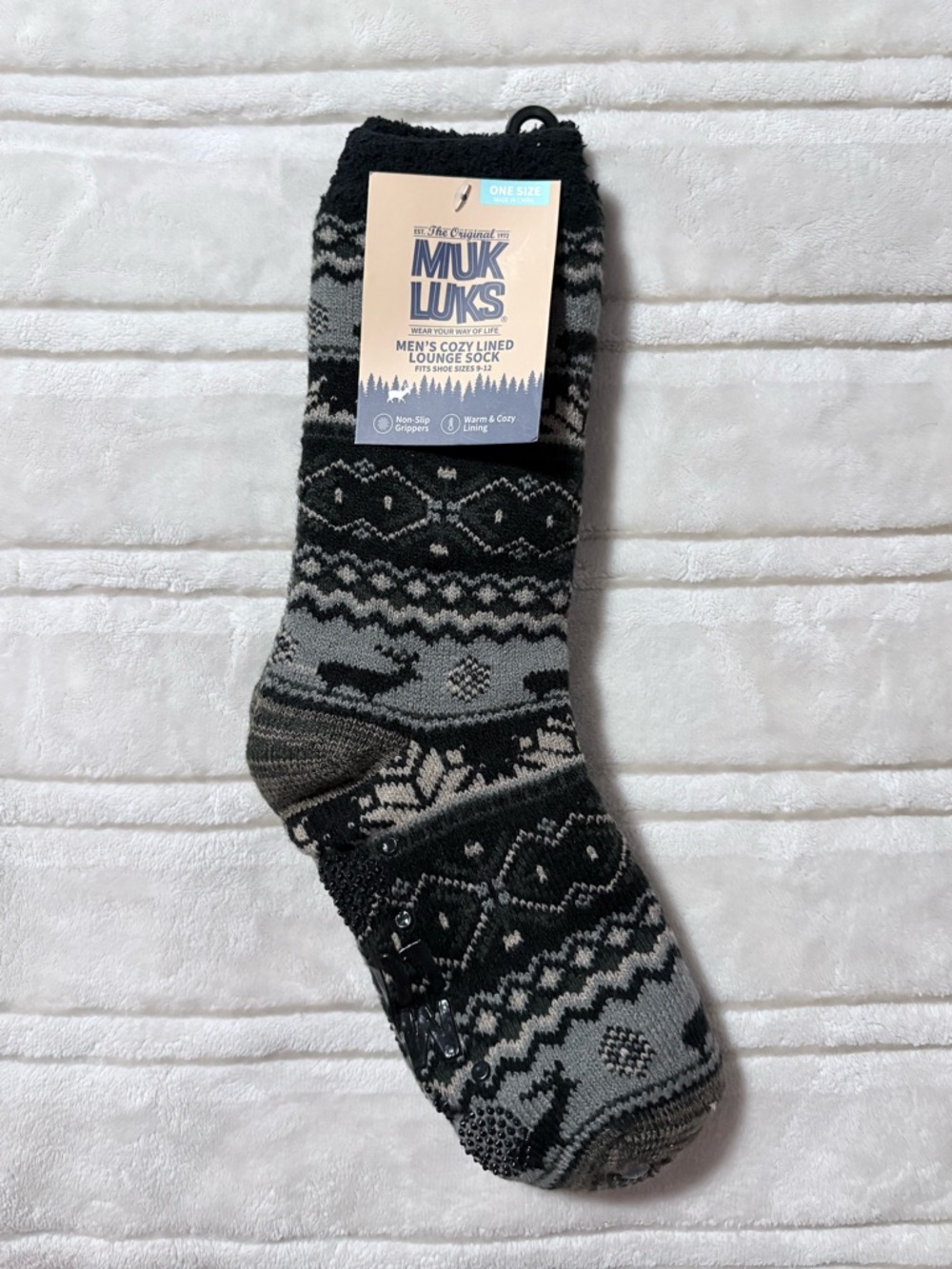 Muk Luks Men's Cozy Lined Lounge Socks NWT